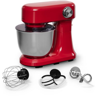 KLARSTEIN Bella Evo Robot P&acirc;tissier 1500W 5L Bol Inox 12 Vitesses Syst&egrave;me Plan&eacute;taire Robot de Cuisine Rouge