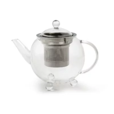 BREDEMEIJER Bella Ronde - Th&eacute;i&egrave;re en verre borosilicate 0.5 L avec filtre inox