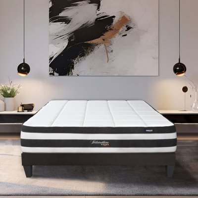 BELLECOUR  literie matelas fontainebleau 160x200 cm ressorts ensach&eacute;s soutien ferme 3MA179.1620 