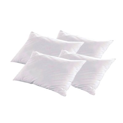 BELLECOUR  - Lot de 4 oreillers luxotel - fibres creuses - moelleux - 45 x 70 cm