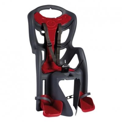 BELLELLI  Pepe Clamp Rear Child Bike Seat Rouge,Gris Max 22 kg Gar&ccedil;on