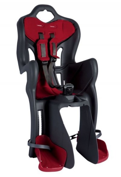 BELLELLI  Si&egrave;ge b&eacute;b&eacute; pour v&eacute;lo B-One Clamp anthracite/rouge