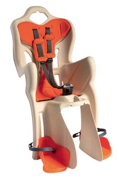 BELLELLI  Si&egrave;ge b&eacute;b&eacute; pour v&eacute;lo B-One Clamp beige/orange 