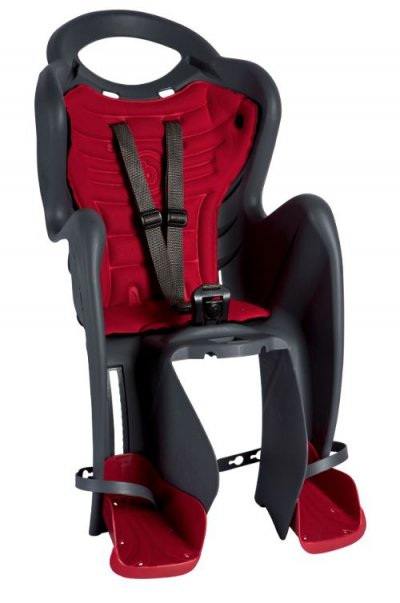 BELLELLI  Si&egrave;ge b&eacute;b&eacute; pour v&eacute;lo Mr Fox Relax B-Fix Anthracite/rouge 