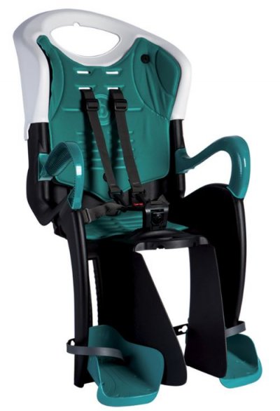 BELLELLI  Si&egrave;ge b&eacute;b&eacute; pour v&eacute;lo Tiger Standard B-Fix blanc/turquoise 