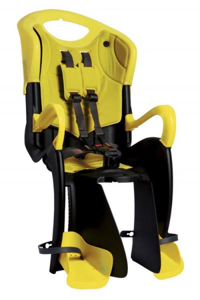 BELLELLI  Si&egrave;ge de v&eacute;lo enfant Tiger B-Fix frame mount Yellow HI VIZ