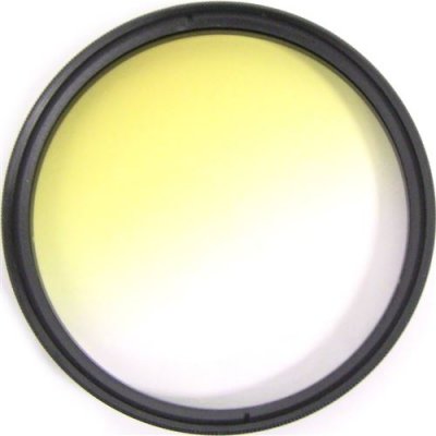 BEMATIK  - filtre photo couleur d&eacute;grad&eacute; jaune pour objectif 67 mm