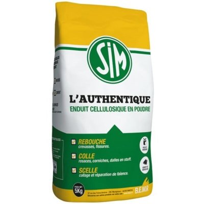 BEMR BMSIM05 Sim L'Authentique Enduit de rebouchage int&eacute;rieur 5 kg