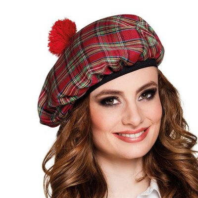 BOLAND BV B&eacute;ret &Eacute;cossais Rouge Adulte - Boland - &Eacute;cosse - Carreaux - Taille Unique