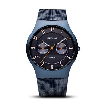 BERING  Uhr blau 11939-393 mens watch Saphire glass multifunction Titan