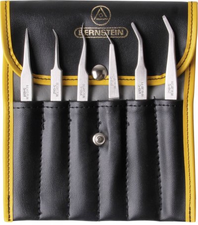 GENERIQUE Bernstein Tools - 5-050 Jeu de pinces brucelles 6 pi&egrave;ces