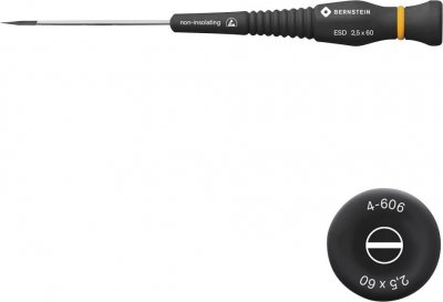 BERNSTEIN TOOLS FOR ELECTRONICS Bernstein Tournevis 50 X 2,5 Mm Avec Manche Antistatique 4-606