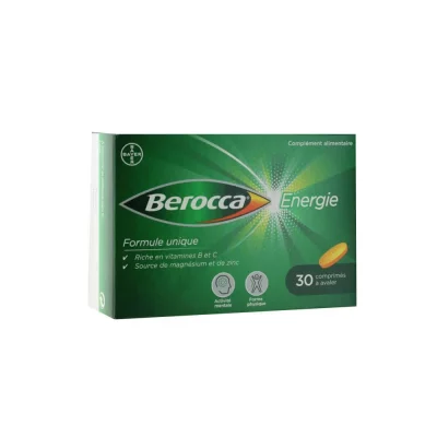 BEROCCA  &Eacute;nergie Bo&icirc;te de 30 Comprim&eacute;s &agrave; Avaler - Bo&icirc;te 30 Comprim&eacute;s