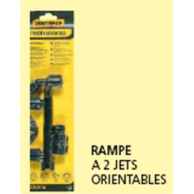 BERTHOUD  - Rampe traitement 2 jets orientables Garantie 2 ans - Noir