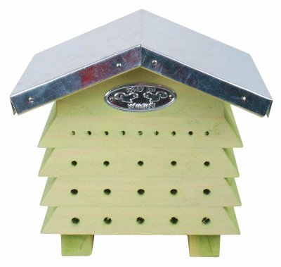 ESSCHERT DESIGN Best For Birds - Refuge &agrave; abeilles en bois et zinc