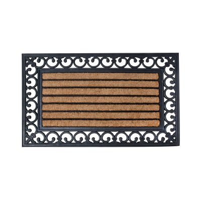 ESSCHERT DESIGN Best For Boots - Paillasson en Caoutchouc et Coco 75,5x45,5x1cm