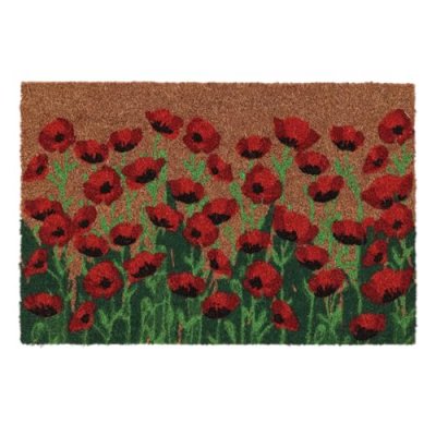 BEST FOR BOOTS  Paillasson en Fibres de Coco Coquelicots 60 x 40 cm