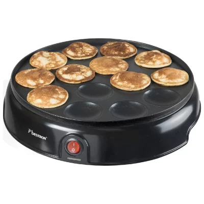 Bestron Appareil &agrave; poffertjes hollandais APFM700Z 800 W Noir