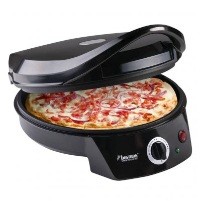 BESTRON   Appareil &agrave; pizza/Gril de table APZ400Z 1800 W Noir
