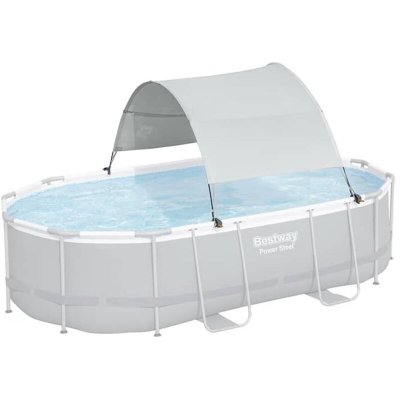 BESTWAY  Auvent de piscine hors sol Blanc