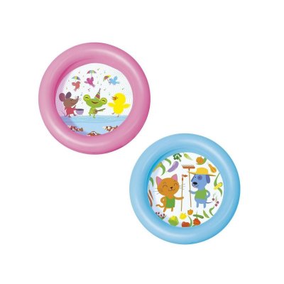 BESTWAY  Baby Paddling Pool With Drawings On Base 61x15 Cm Bleu