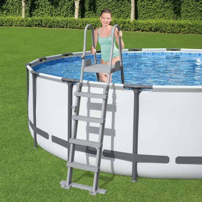 BESTWAY  &Eacute;chelle s&eacute;curit&eacute; piscine 4 marches Flowclear 132 cm