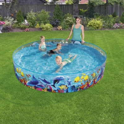 BESTWAY  Piscine Fill'N Fun Odyssey Poissons Corail - D 244 x H 46 cm