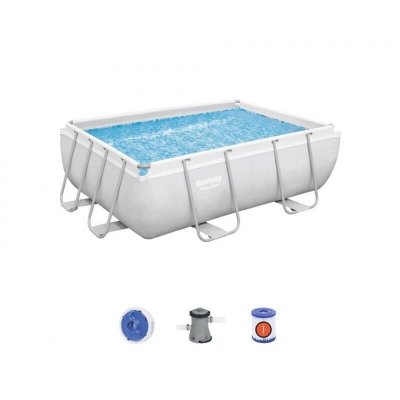BESTWAY  - Piscine rectangulaire avec station d'&eacute;puration 282x196x84 cm.