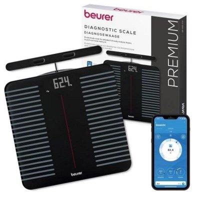 BEURER  bf 990 quadrato nero bilancia pesapersone elettronica