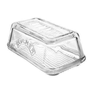KILNER Beurrier en verre 2 pi&egrave;ces 17x10cm