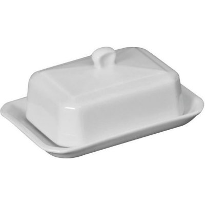  Beurrier rectangulaire 250g - porcelaine - blanc
