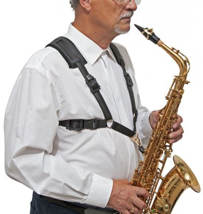 BG FRANCE Bg S40cmsh - Harnais Saxophone - Confort Homme Mousqueton M&eacute;tal