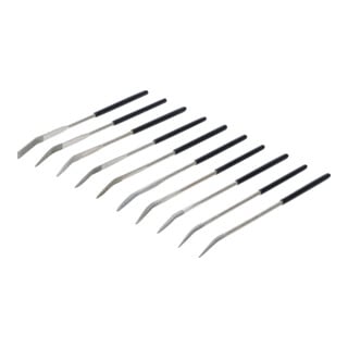 BGS  technic jeu de limes diamant&eacute;es de perforation courb&eacute;es 140 x