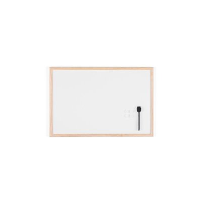 BI OFFICE Bi-office Tableau blanc laqu&eacute; cadre bois 40 x 60 cm Bi-Office