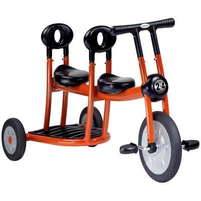 ITALTRIKE Bi-tricycle 2 places orange pour 2-4 ans