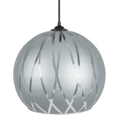 TOSEL BIA - Suspension globe verre aluminium