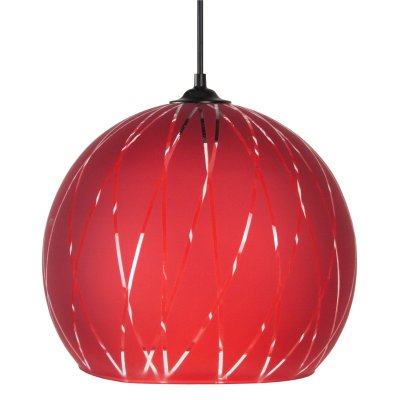TOSEL BIA - Suspension globe verre rouge