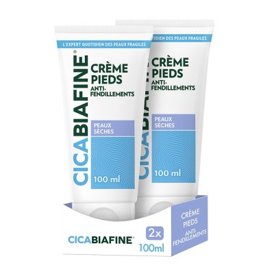BIAFINE  Cica Cr&egrave;me Pieds Secs Antifendillements 100 ml lot de 2