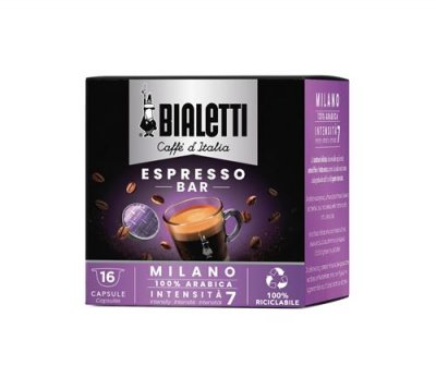 BIALETTI  96080090 Capsules &agrave; Caf&eacute;/M Milano, en aluminium, lot de 16
