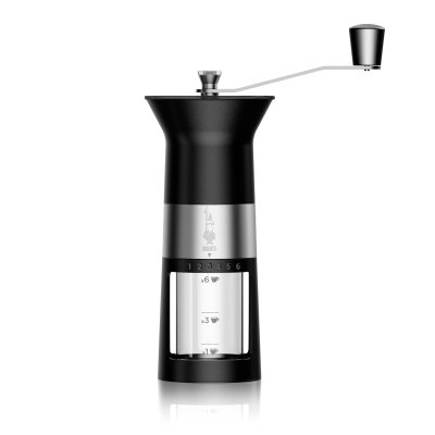 BIALETTI  - Moulin caf&eacute; Moulina manuel inox noir mat