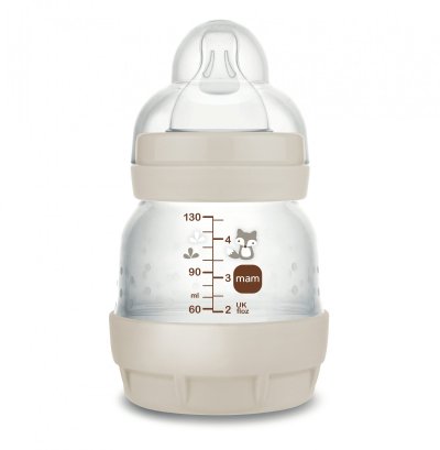 MAM Biberon Easy Start nouveau-n&eacute; - 130ml - Sable - T&eacute;tine d&eacute;bit 0
