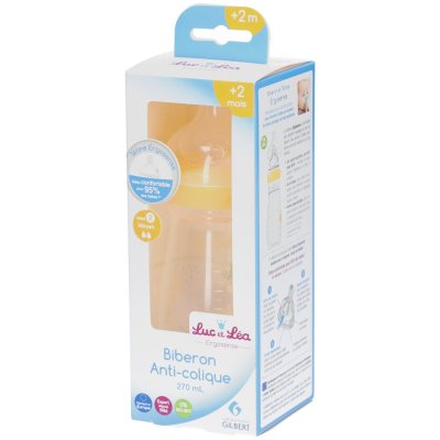 LUC ET LEA Biberon Plastique 270ml Ergosense Savane 2 Mois et + 