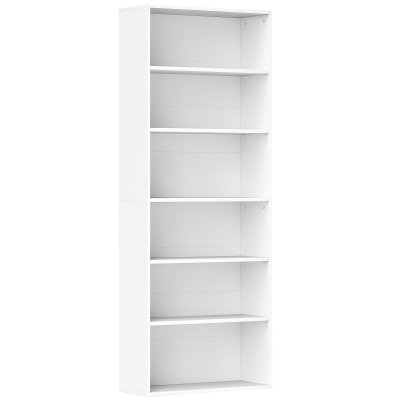 Biblioth&egrave;que 6 niveaux blanc