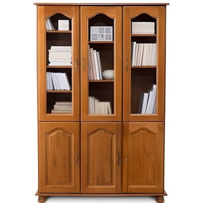 Biblioth&egrave;que Ch&ecirc;ne 6 Portes L. 120 cm