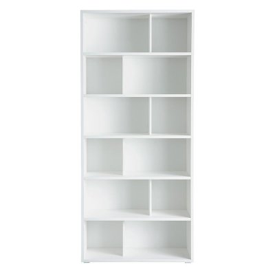 Biblioth&egrave;que design bois blanc EPURE - Blanc