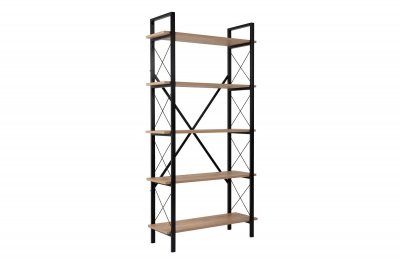 Biblioth&egrave;que en bois [ ]Elysian[ ] - 90 x 33 x 180 cm - Ch&ecirc;neNoir