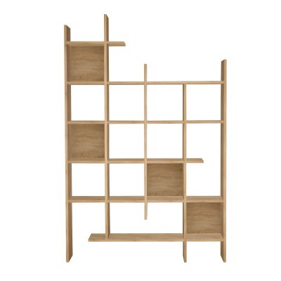Biblioth&egrave;que en bois ""Manco"" - 122 x 25 x 188 cm - Ch&ecirc;ne