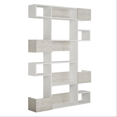Biblioth&egrave;que en bois ""Niho"" 120 x 27 x 171 cm - Blanc