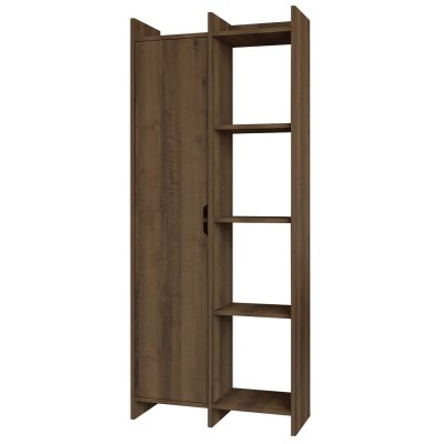 Biblioth&egrave;que en bois ""Offer"" 70 x 30 x 180 cm - Noyer antique