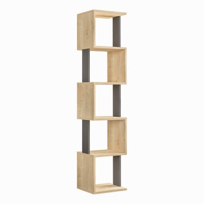 Biblioth&egrave;que en bois Piri - 35 x 30 x 161 cm - Ch&ecirc;ne de SonomaAnthracite